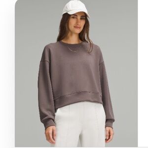 NWOT Lululemon Softstreme Oversized Cropped Crew sweater - Espresso